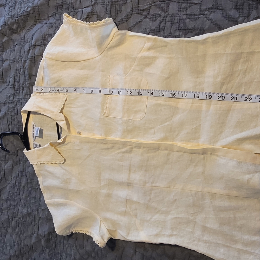 Vintage Richard Malcolm Irish linen top with embroidery detail - Picture 6 of 6